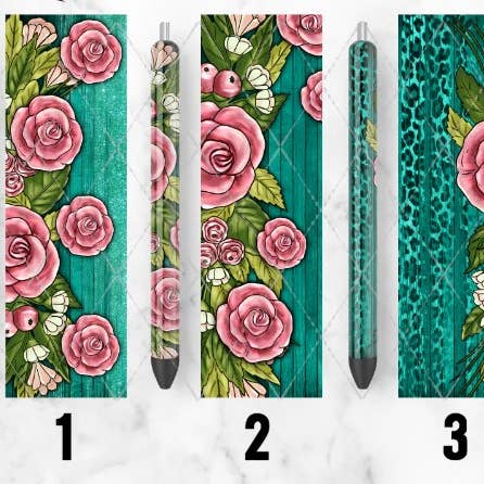 Penne epossidiche floreali per la vendita all'ingrosso da parte di Three B's Boutique