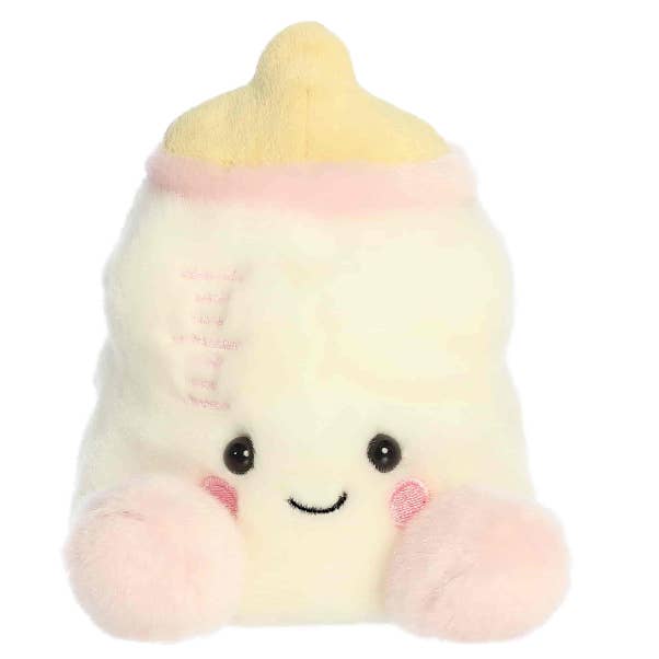 5" Plush Pink Bottle Palm Pal Stuffed Animal for wholesale by The Honey Den