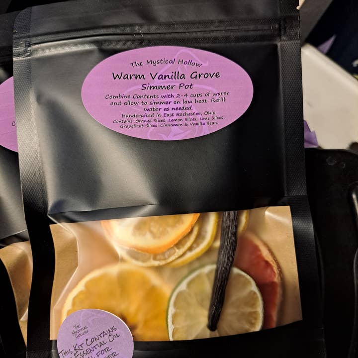 Warm Vanilla Grove Simmer Pot Kit for wholesale by The Mystical Hollow