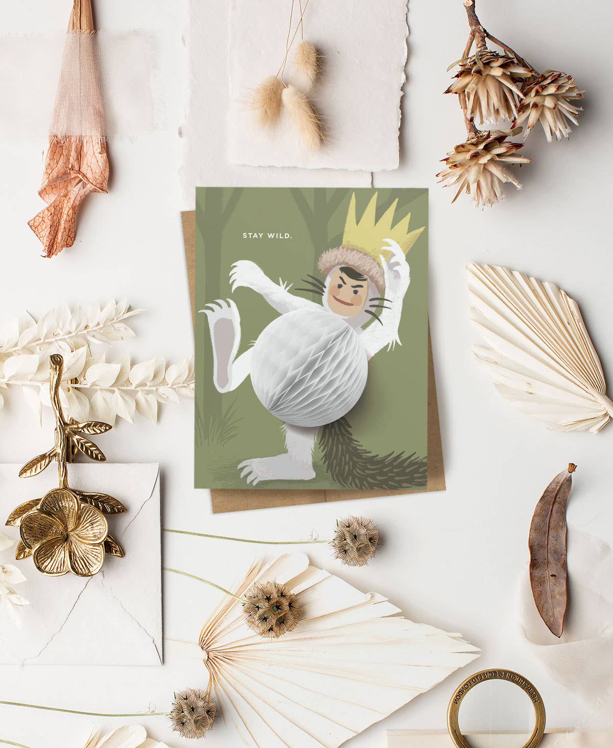 Inklings Paperie - Wholesale Birthday Card - Pop-up Card - Stay Wild - Everyday5