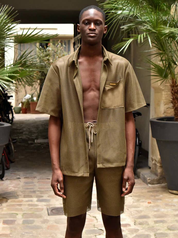 THE TRIMINGHAM MESH MNSWR SHIRT for wholesale by Trimingham