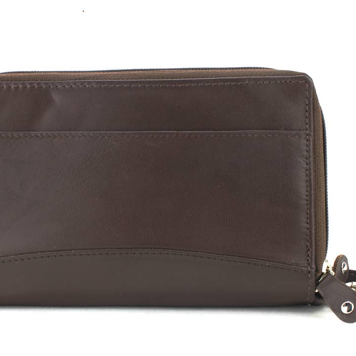 Leather Impressions Inc - Wholesale Wallet - Women's - Double Zipper Women's Clutch 1558516