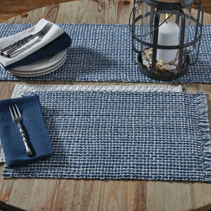 Park Designs - Wholesale Dinner & cloth napkin - Tweed Burlap Napkin - Denim