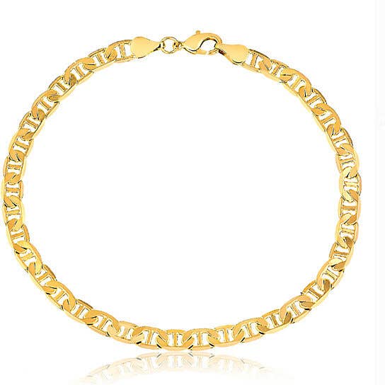 FASHIONISTAAA - Wholesale Anklet - 14k Solid Gold Mariner Anklet 10"