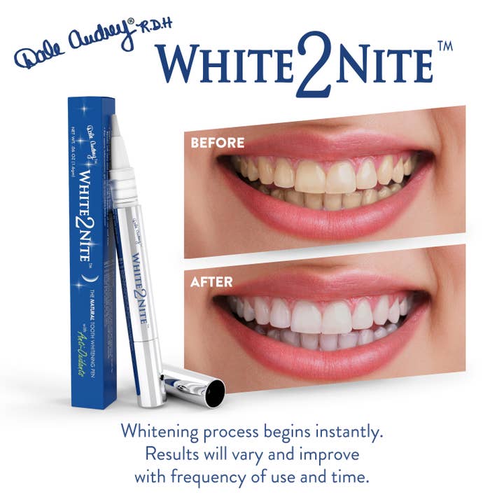 White2nite, The Natural Teeth Whitening Pen for wholesale by Oral Fitness, Inc./Dale Audrey RDH