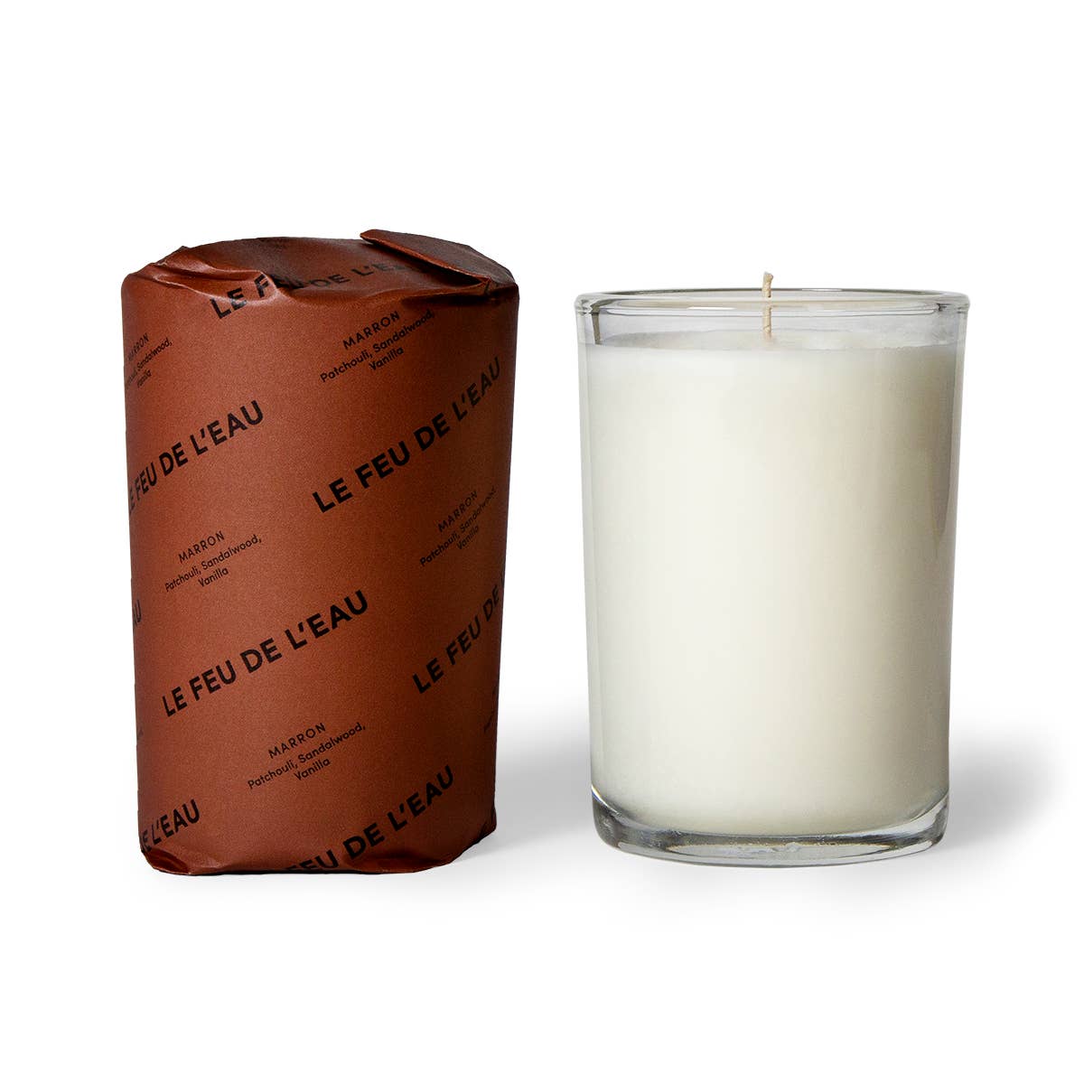 Le Feu De L'eau - Wholesale Jar/Filled Candle - Marron - 8 oz