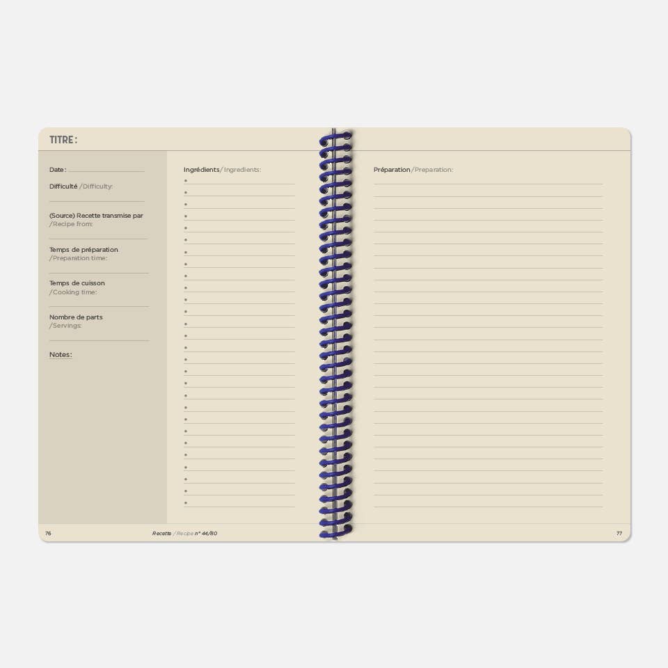Papier Tigre - Wholesale Notebook - Recipes Notebook4