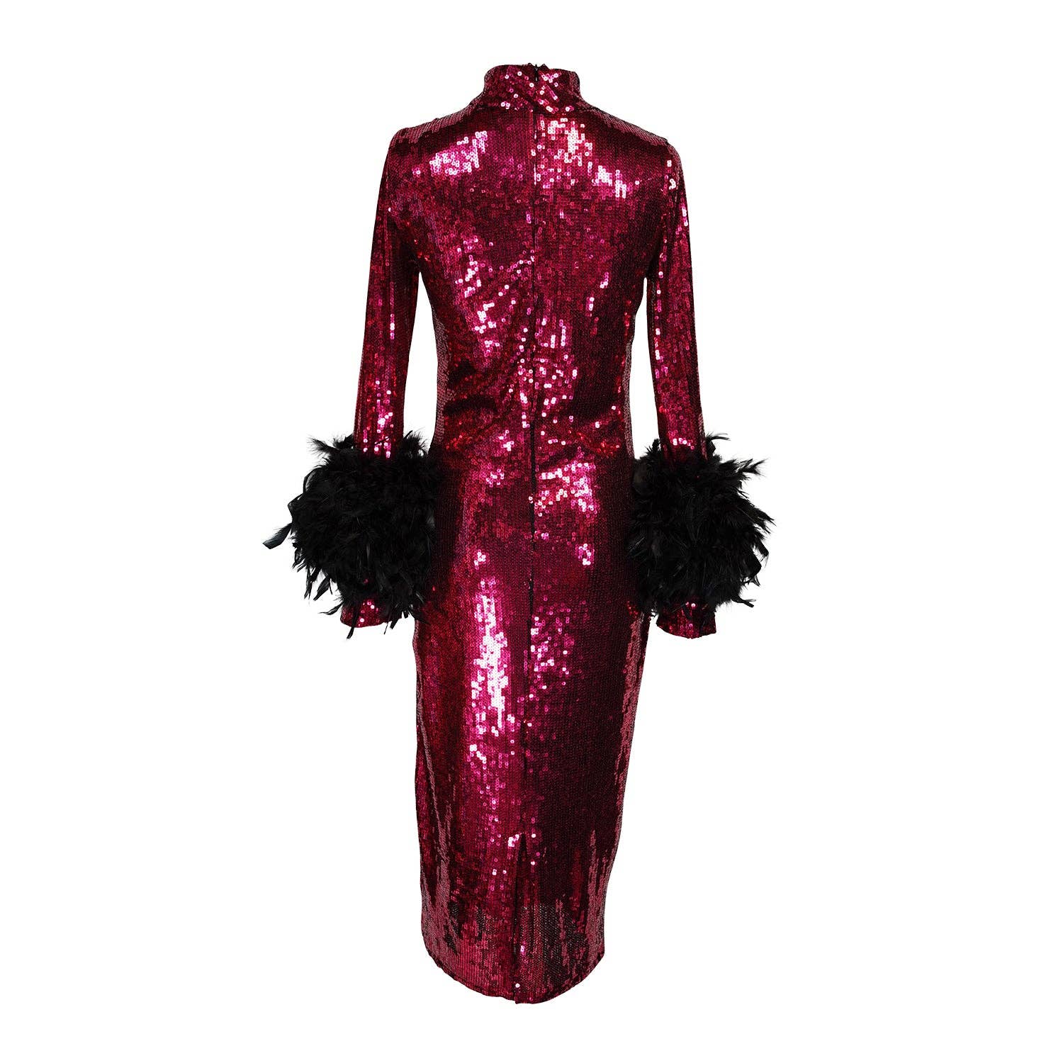 Jennafer Grace - Wholesale Jurk - Dames - Julianne jurk met lovertjes in zwarte kers11