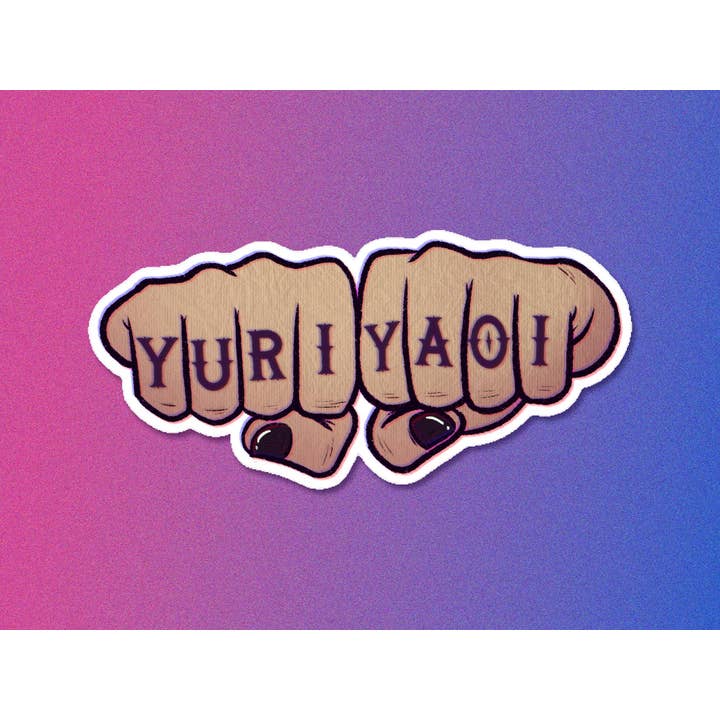 Yuri + Yaoi Punk Knoge Tatuering Klistermärke för wholesale av Nicole Alt Delete