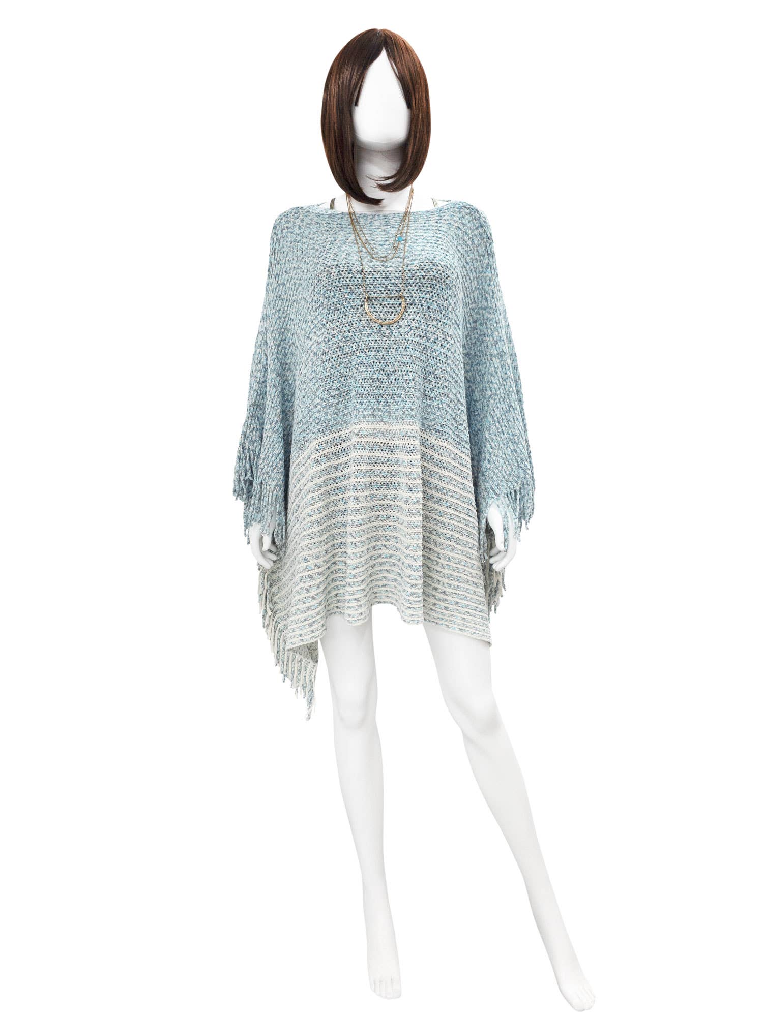 Raj Trading & Imports (USA) Inc. - Wholesale Poncho - Women's - Delaney Soft Knit Tassel Poncho3