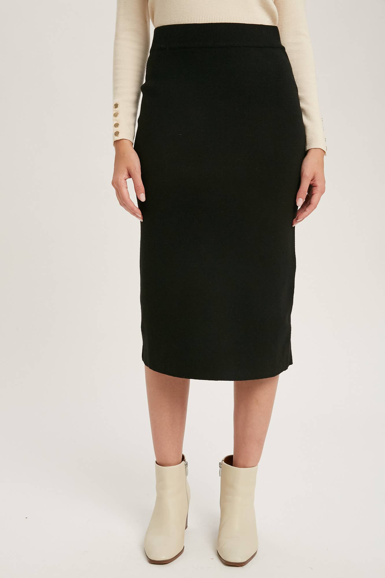 Bluivy - Wholesale Skirt - Women's - H LINE MIDI SWEATER SKIRT44