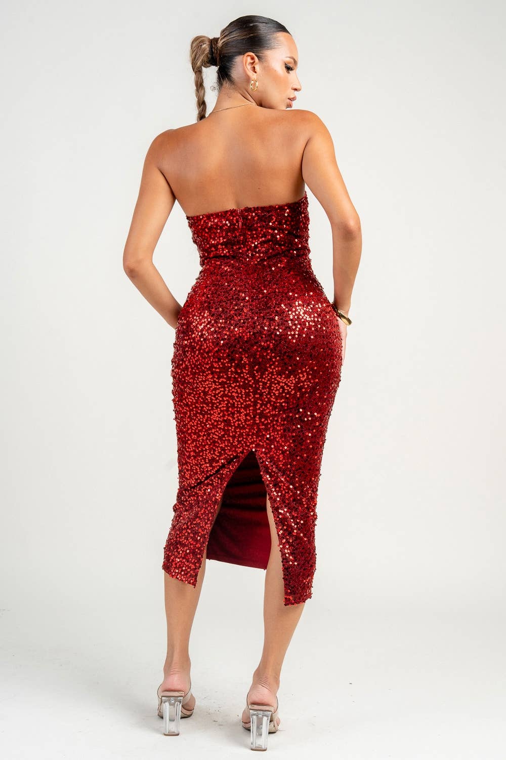 PRIVY – wholesale Dress – Women's – PD79327S / WIRE INSET TUBE MIDI DRESS7