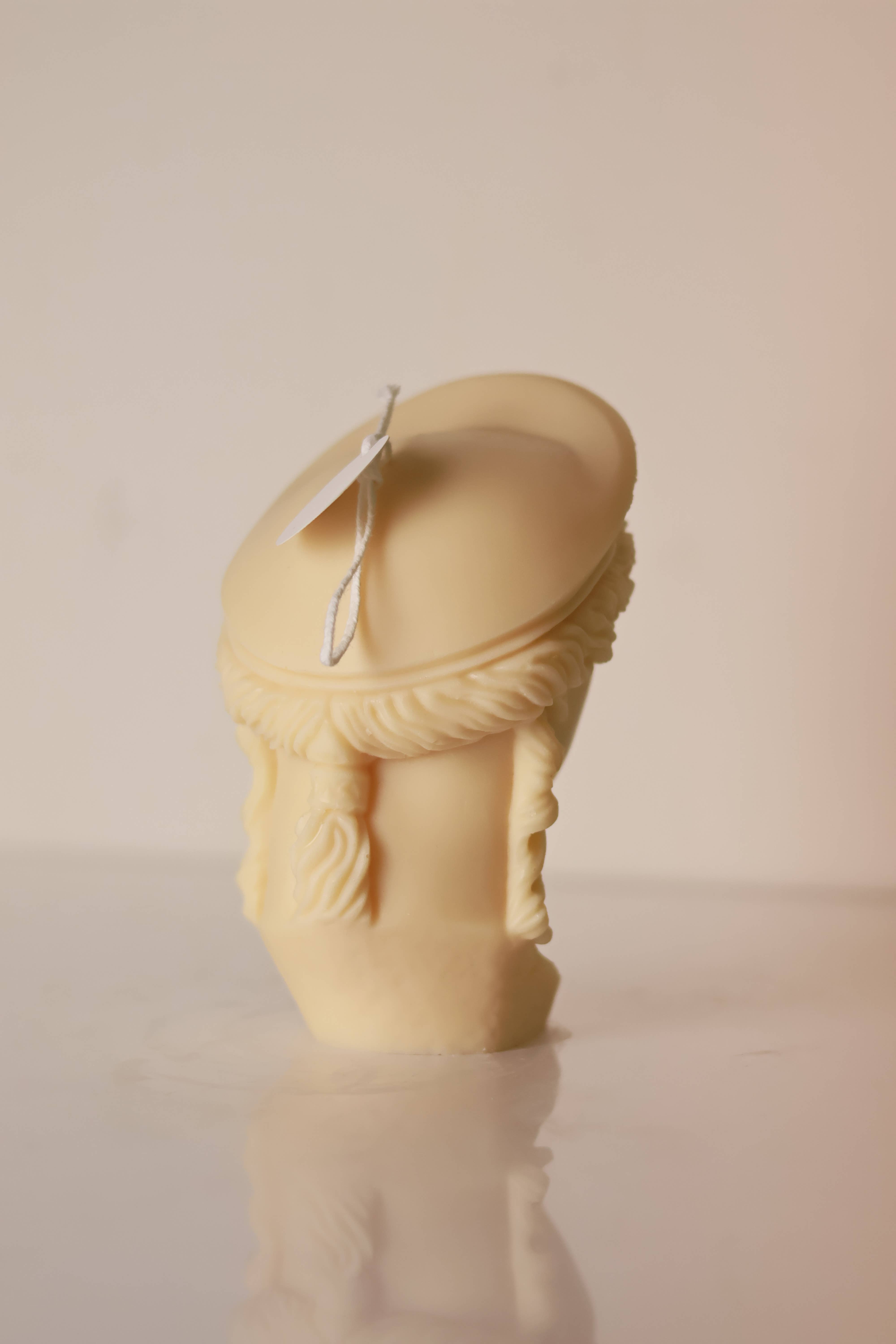 Agaboo Candle - Wholesale Novelty Candle - Hera Greek Goddess Bust Statue Candle 7.5x4in - Sculptural14