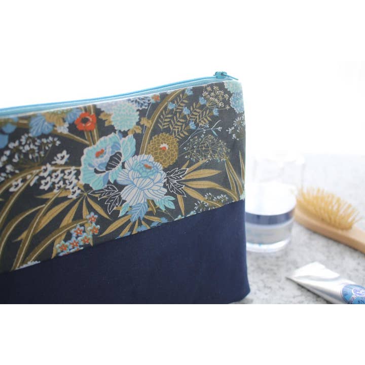 Estuche con cremallera Maya ramo azul para venta al por mayor de Sabrina Trefle