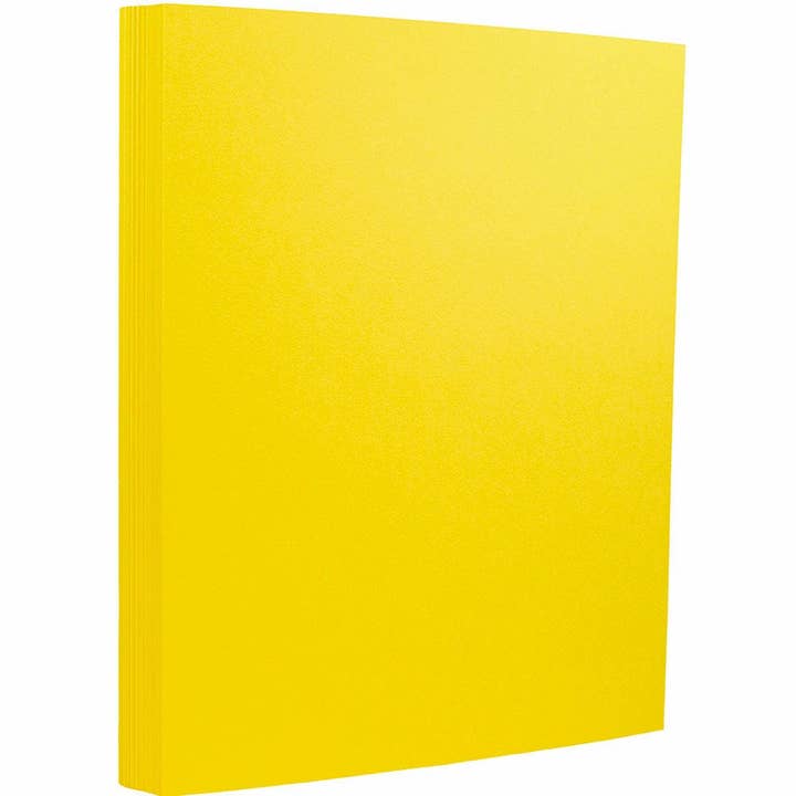 JAM 130lb Cardstock, 8.5x11 Cover, 352 gsm, Yellow, 25/Pk for wholesale by JAM PAPER