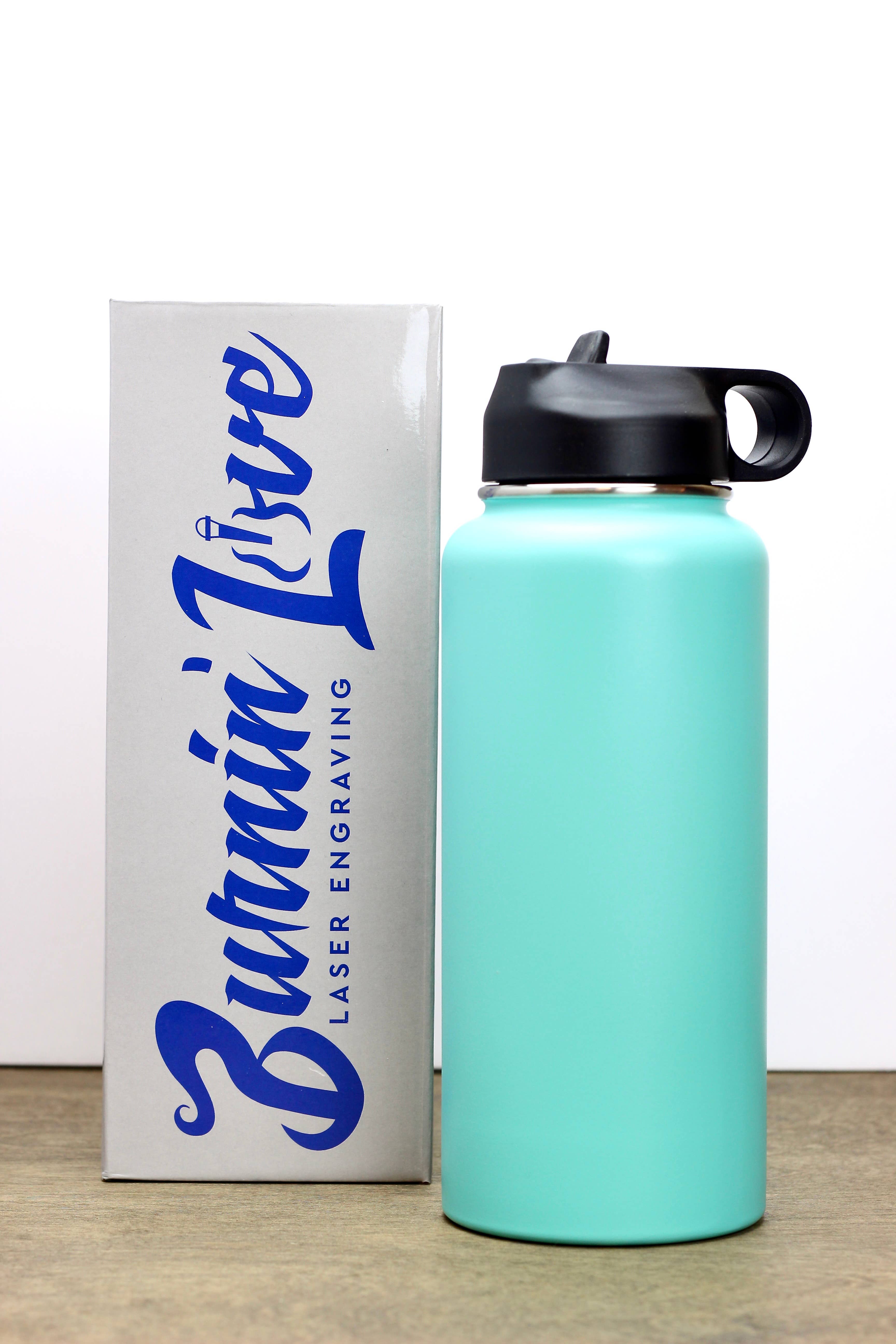 Burnin Love Laser Engraving - Vente Bouteilles d'eau - Gourdes gravées au laser Burnin' Love de 32 oz (946 ml)10