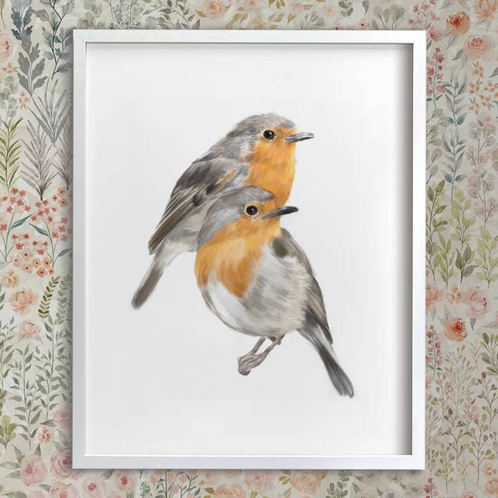 Robin Bird Friendship Art Print | Nature Beauty Wall Decor for wholesale by Triple Studio