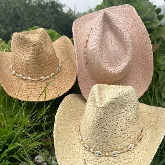 Queens INC - Wholesale Straw Hat - Women's - Hand woven straw cowboy cowboy hat 12