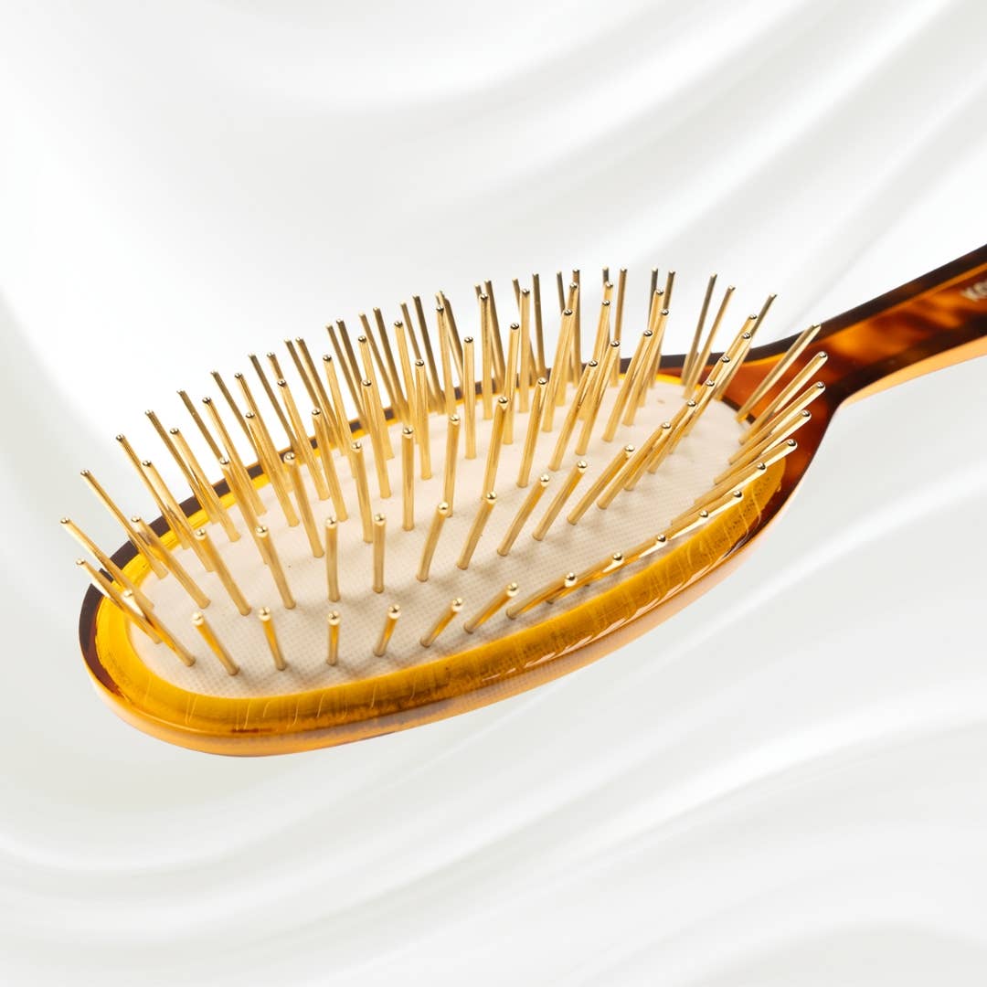 Koh-I-Noor - Wholesale Hair Brush/Comb - Jaspe Pneumatic Gold Pin Oval Brush, Large1
