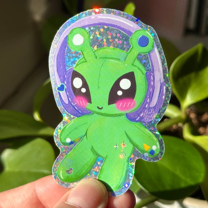 Uni & Umi - Wholesale Sticker - Alien Gleep Sticker | Y2K Trendy Headphones1