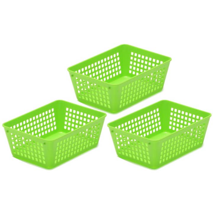 YBM HOME INC. - Wholesale Storage Bin - Plastic Storage Basket 6 x 4.5 x 2.25 In. - 3 Pk, 7 Colors
