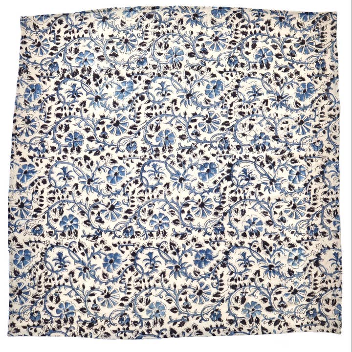 Hazel Blooms - Kalamkari Bomuldsbandana (KK1494) for engroshandel hos White Lotus Fashions