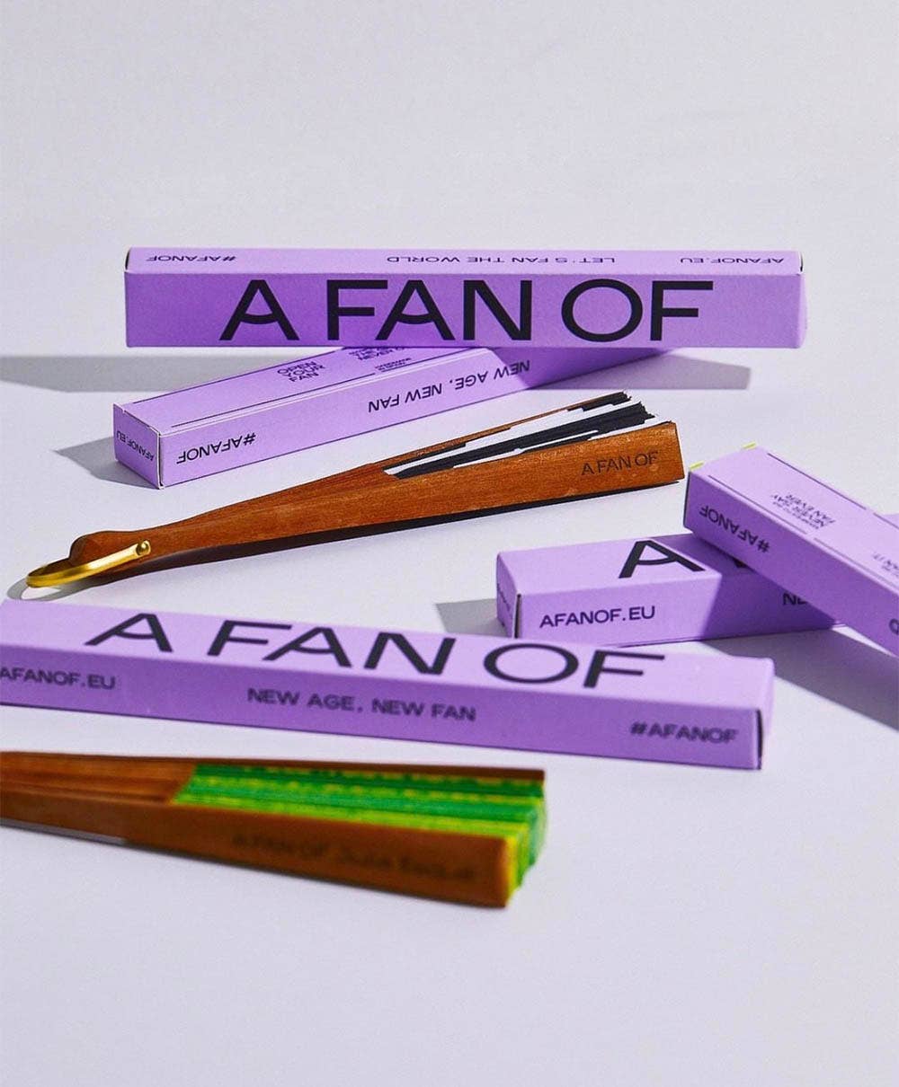 A FAN OF – wholesale Handheld folding fan – SUMMER FRUITS Fan - 19 cm - Red, white, green3