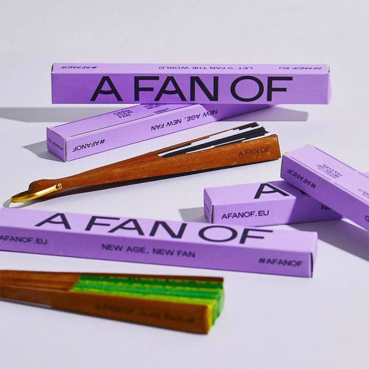 A FAN OF – wholesale Handheld folding fan – SUMMER FRUITS Fan - 19 cm - Red, white, green3