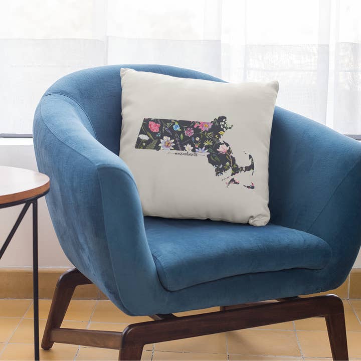 Massachusetts Pillow Cover for wholesale by Go Charlotte