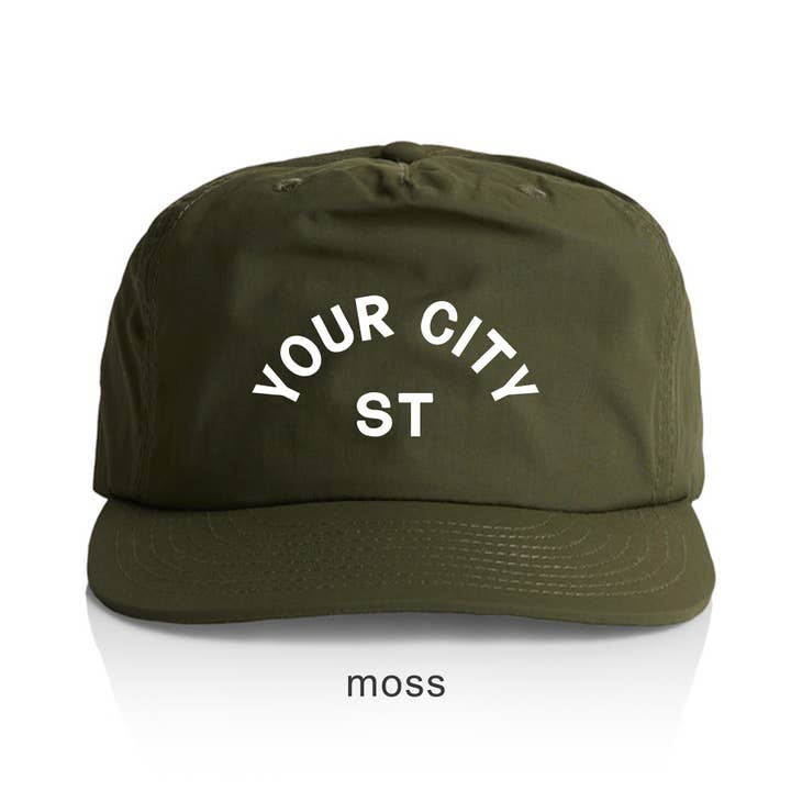 Endless August Supply Co. - Vente Casquette à visière plate – unisexe - Chapeau en nylon personnalisé Arch City | Chapeau avec nom | Chapeau de ville16