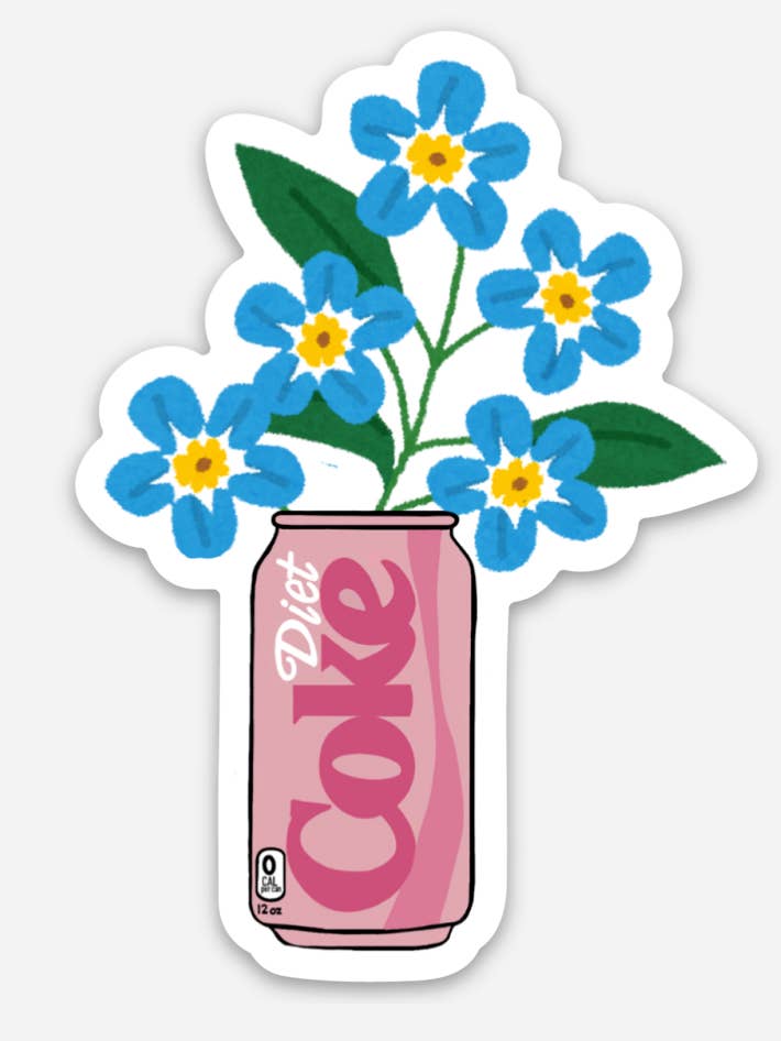 Adhesivo para lata de flores de Coca Cola para venta al por mayor de inviting affairs paperie