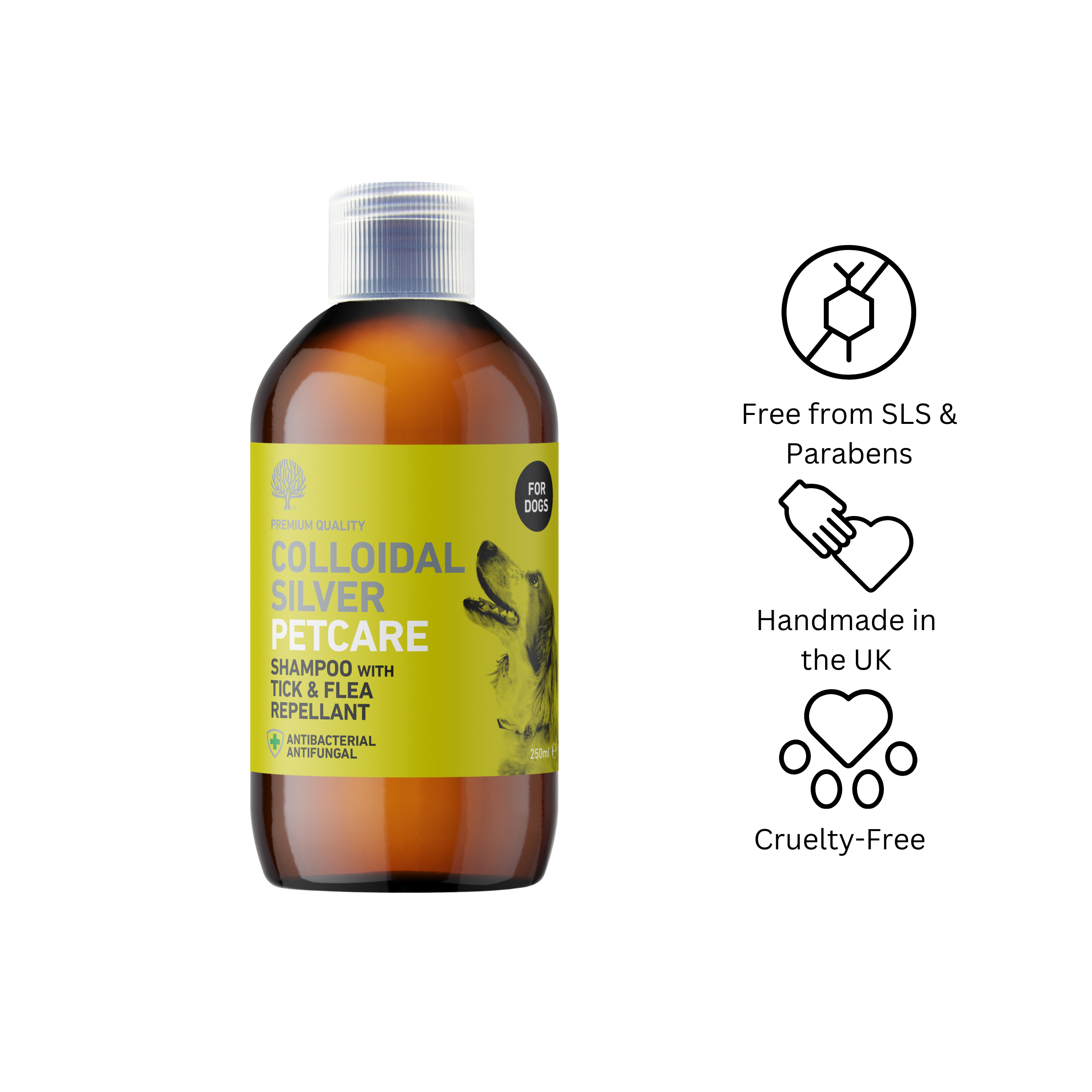 Natures Greatest Secret - Vente Shampoing – chien - Shampoing antibactérien à l'argent colloïdal pour chiens 250 ml1
