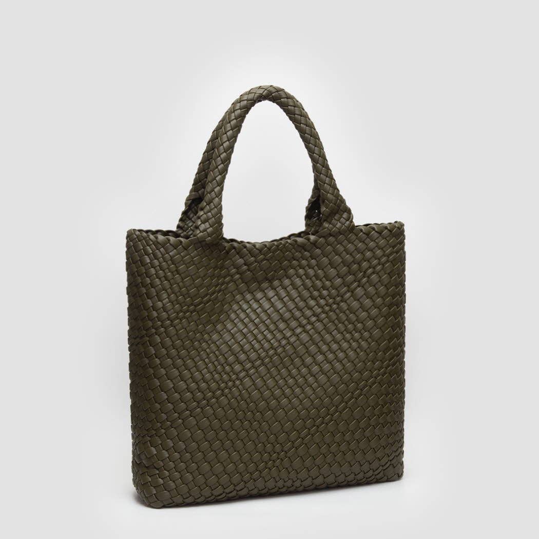 Fashion City – wholesale Tote bag – Women's – Woven Braided Tote Bag With Wristlet Pouch12