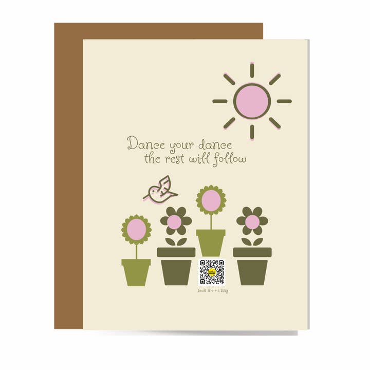 Dance Your Dance Greeting Card That Sings - QR Code Card for wholesale by Smile Songs