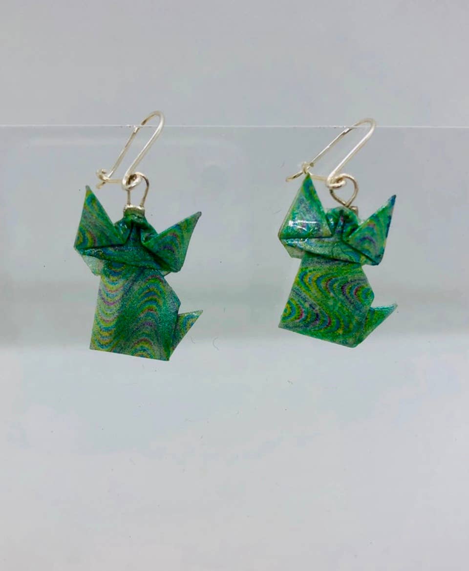 L'éco maison décoration - Wholesale Dangle Earrings - Origami cat earrings6