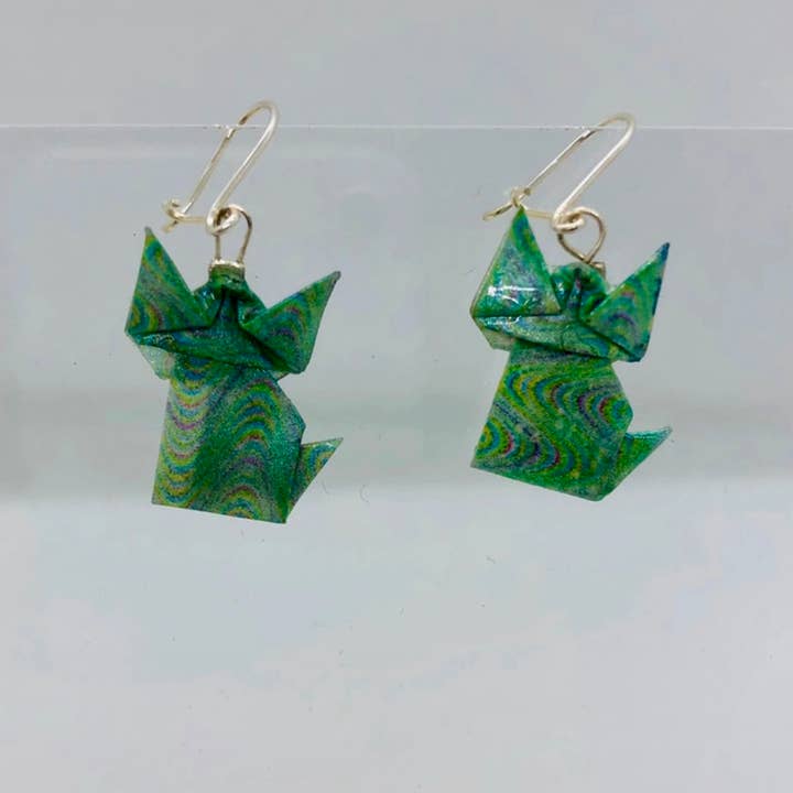 L'éco maison décoration - Wholesale Dangle Earrings - Origami cat earrings6