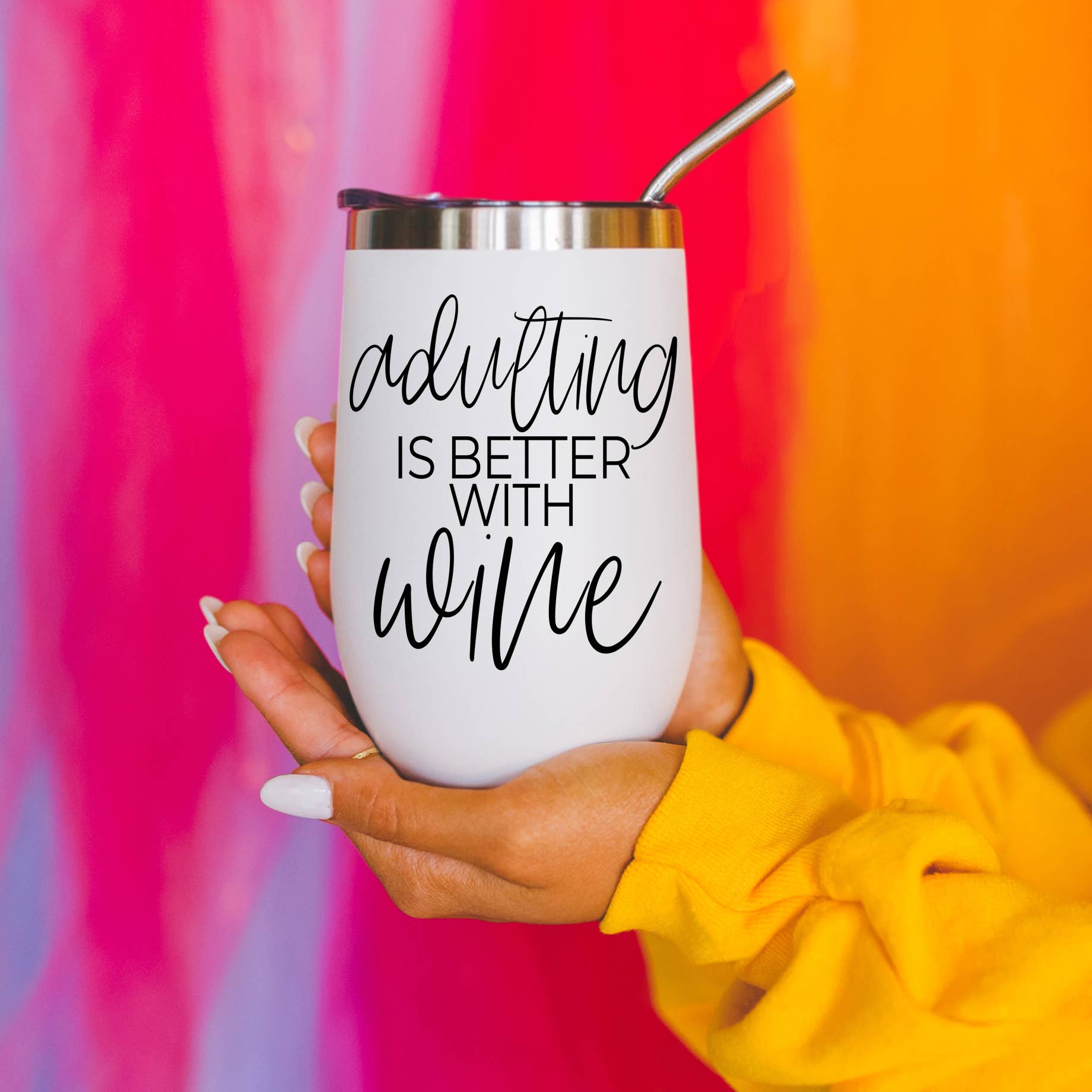 Gia Roma – copos e garrafas térmicas por atacado – Copo de Vinho com Tampa por grosso, Copos de Aço Inox 12oz16