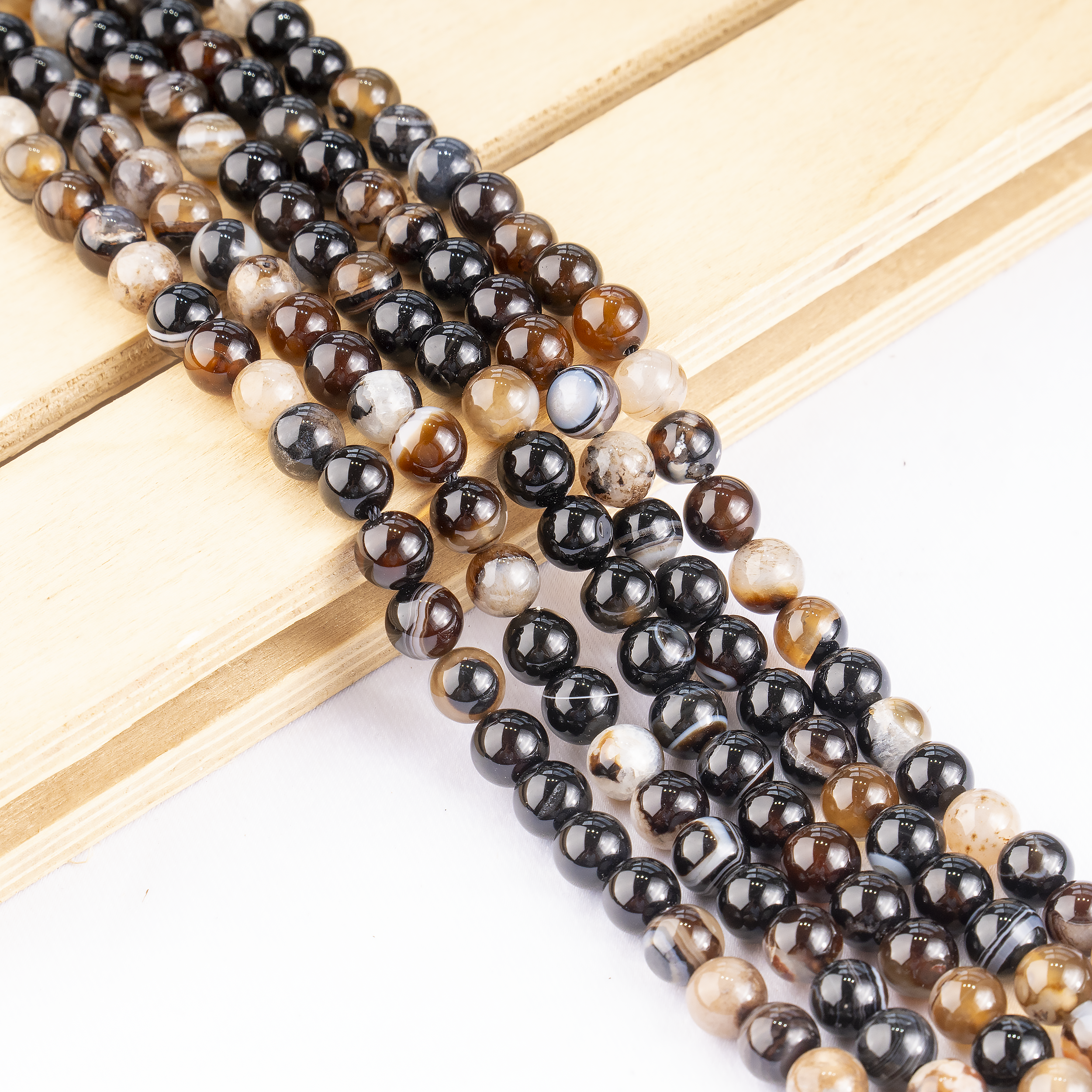 Soothing Crystals Beads - Wholesale Beads - Crystal Jewelry Beads |Black Sulemani Agate |Gemstone Healin9