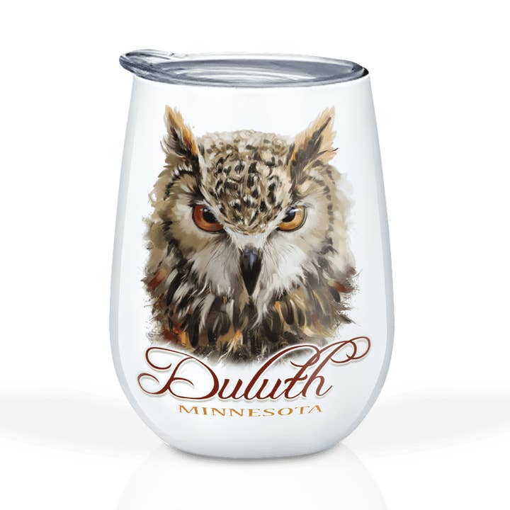 Custom Watercolor Birds Stainless Wine Glass Collection por atacado de Matrix
