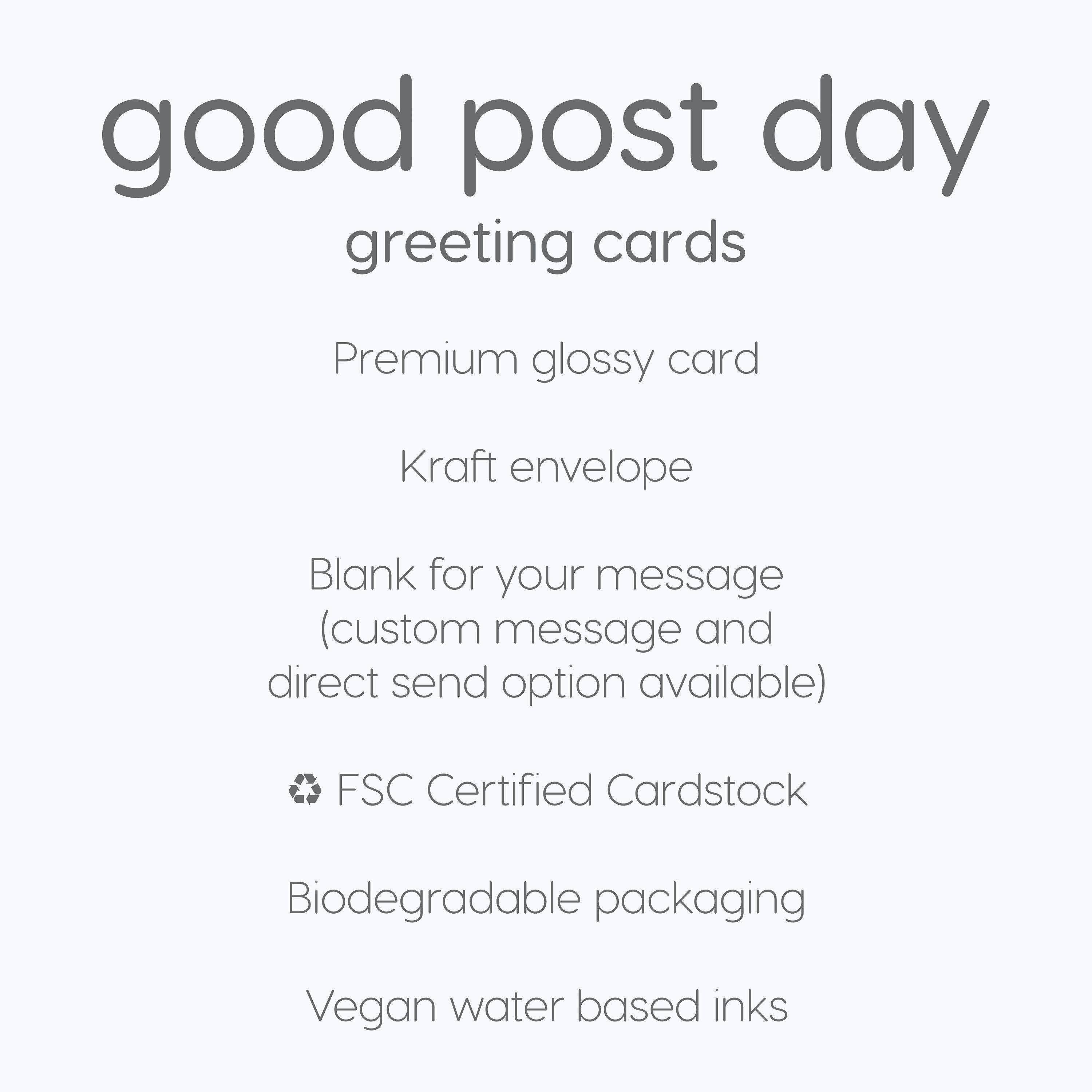 Good Post Day – wholesale Season’s Greetings card – Badger & Moon Christmas 2D Print Shadow Box Card 7