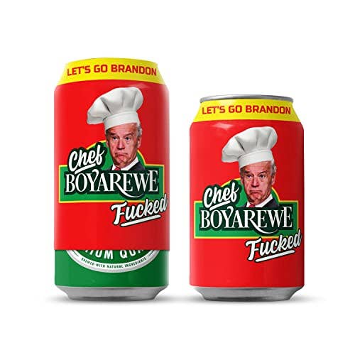 Beersy - Wholesale Drink Huggers & Koozies - "Chef Boy Are We Fucked Can Cooler, Koozie, Can Holder