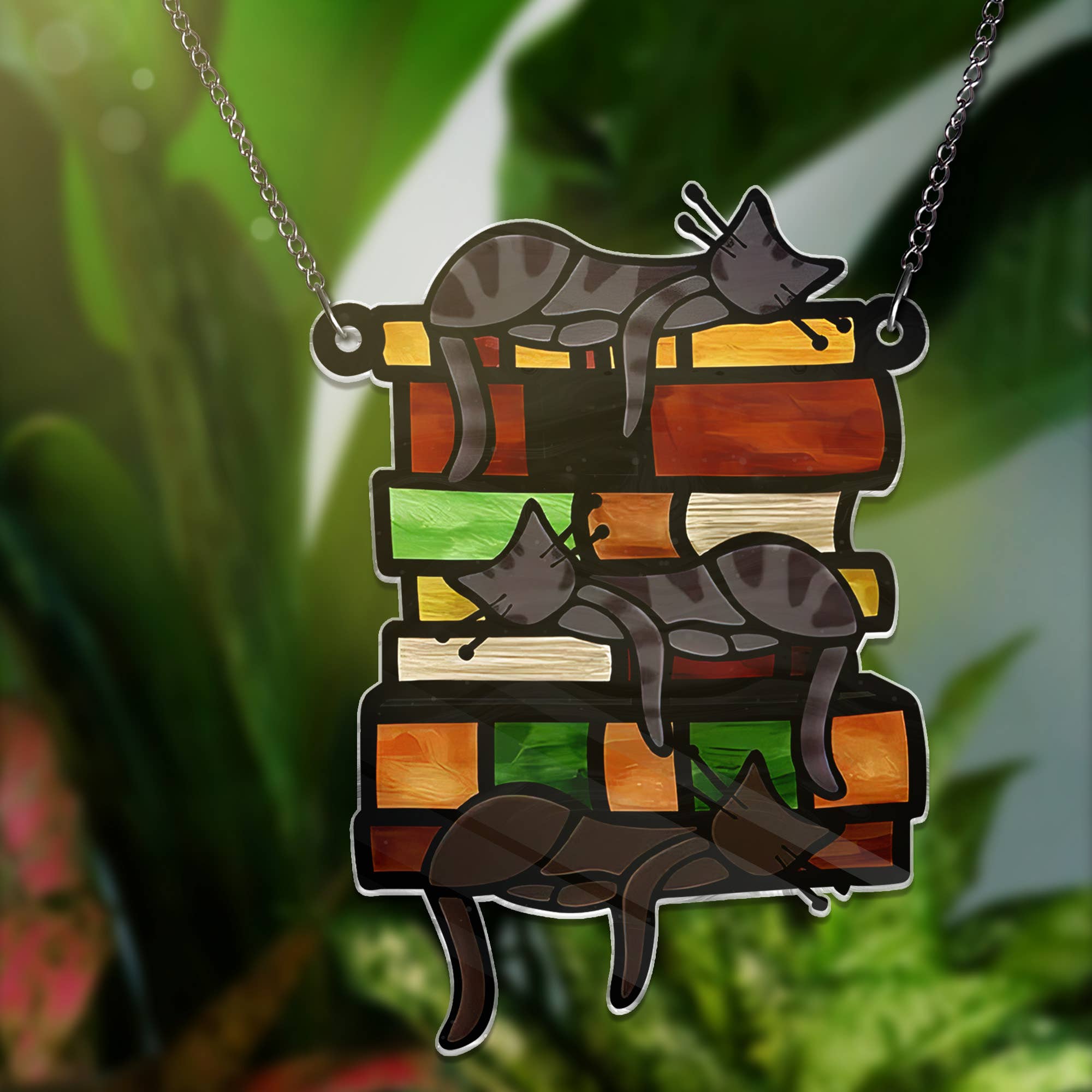 Merchemy - Wholesale Wall Decor - Kids & Baby - 3 Cats ACRYLIC Sleeping Cat on Book Cat Ornament Cat Love2