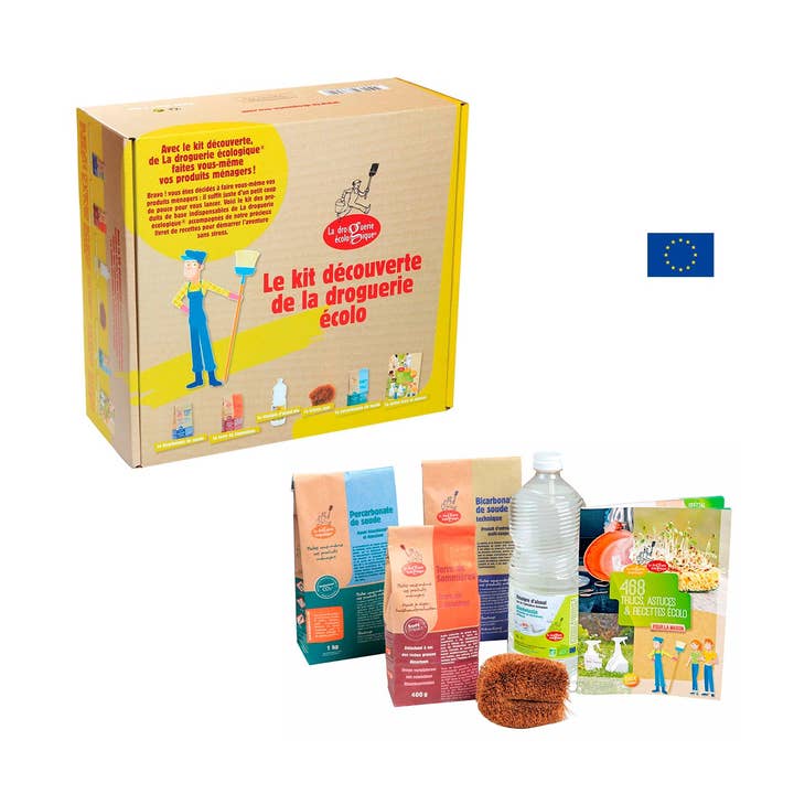 Økologisk Zero Waste Husholdningsrengøringssæt - La Droguerie for engroshandel hos Ecodis - Grand Beau