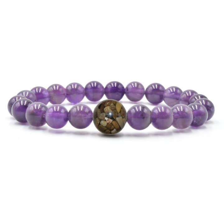 Use un verdadero pedacito del lago Ontario - Amethyst para venta al por mayor de Homes Bracelets