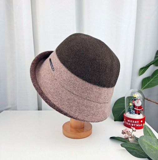 Comfortarians - Wholesale Bucket Hat - Women's - Women's Winter Bungee Bucket Hat Wool Color block FW8