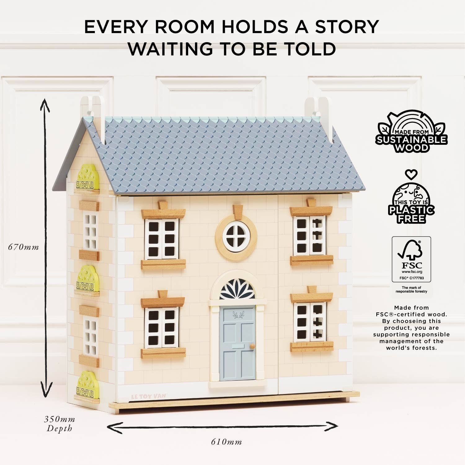Le Toy Van, Inc. - Wholesale Doll Accessory Kit - Kids - Bay Tree Wooden Dolls House4