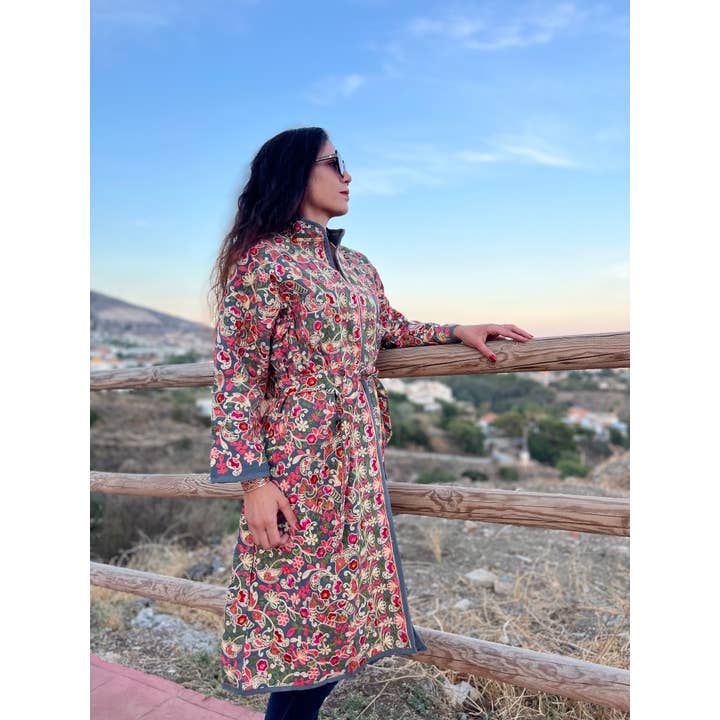 Kinomy - Vente Kimono – femme - Kimono de luxe en coton brodé, manteau pour femme, kimonos5