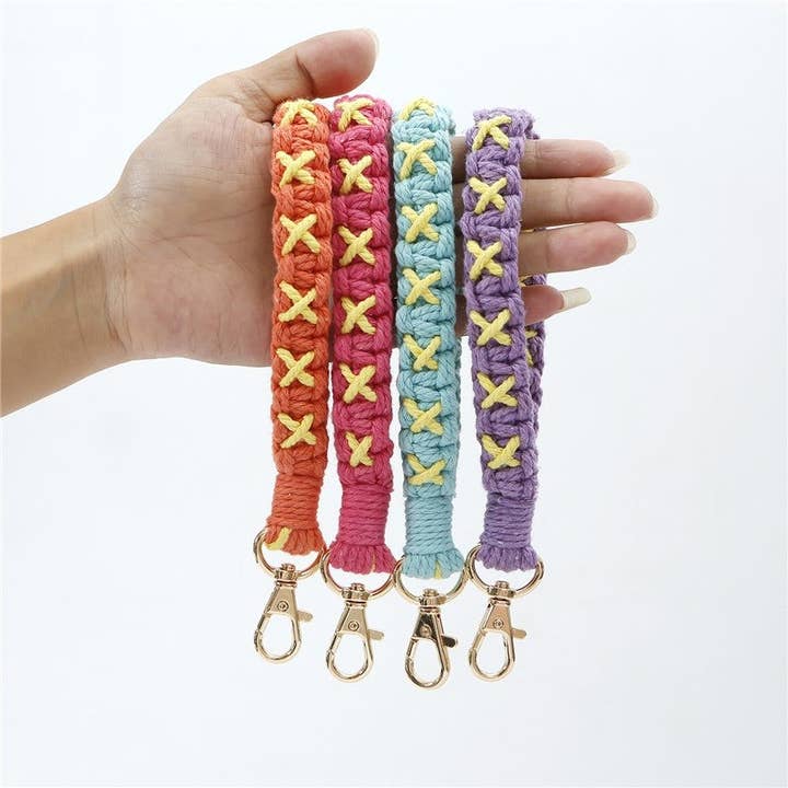 Handwoven Rainbow Stress Relief Wristband Keychain and other Purchase Wholesale rainbow wristbands. Free Returns & Net 60 Terms on Faire trending on Faire.