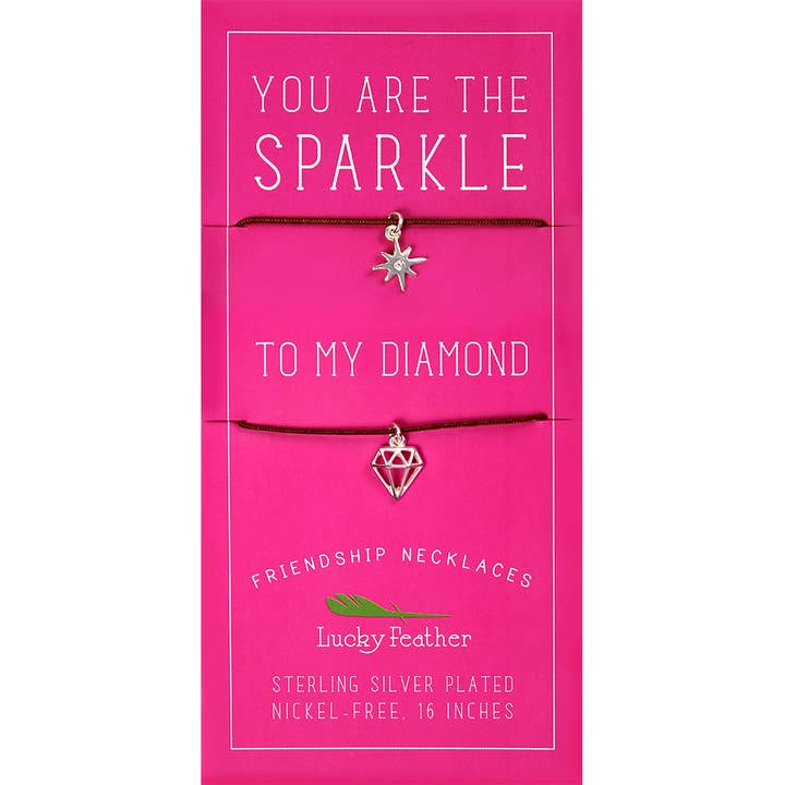Collier d'amitié - Argent - SCINKLE/DIAMANT pour la vente par Lucky Feather