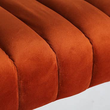 Kodu - Wholesale Bench - Amber-colored velvet bed bench measuring 127x43x43cm2